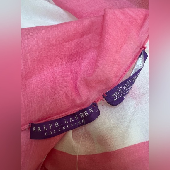 Ralph Lauren Pink and White Scarf - Picture 6 of 12